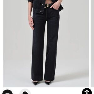 Citizens of Humanity Annina trouser jeans in Black, sz 25
